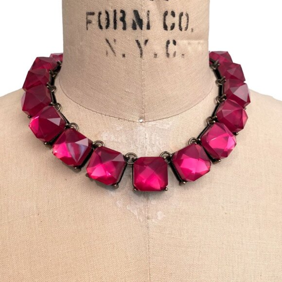 BaubleBar Fuchsia Crystal Necklace - Picture 4 of 6